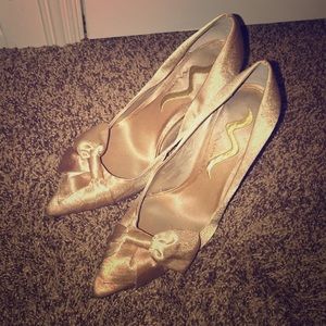 Gold NINA heels